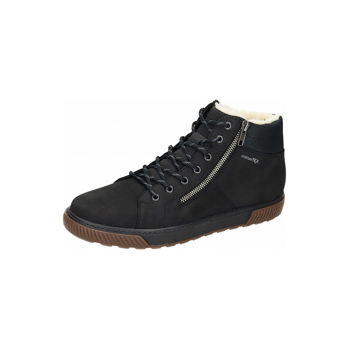 Schnürboots Lammwollfutter schwarz