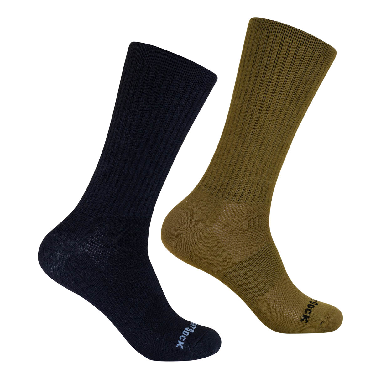 Wrightsock Silver Escape Army-Crew: mitteldicke, robuste, wadenhohe Militärsocke mit Silberfaser und Anti-Blasen-System