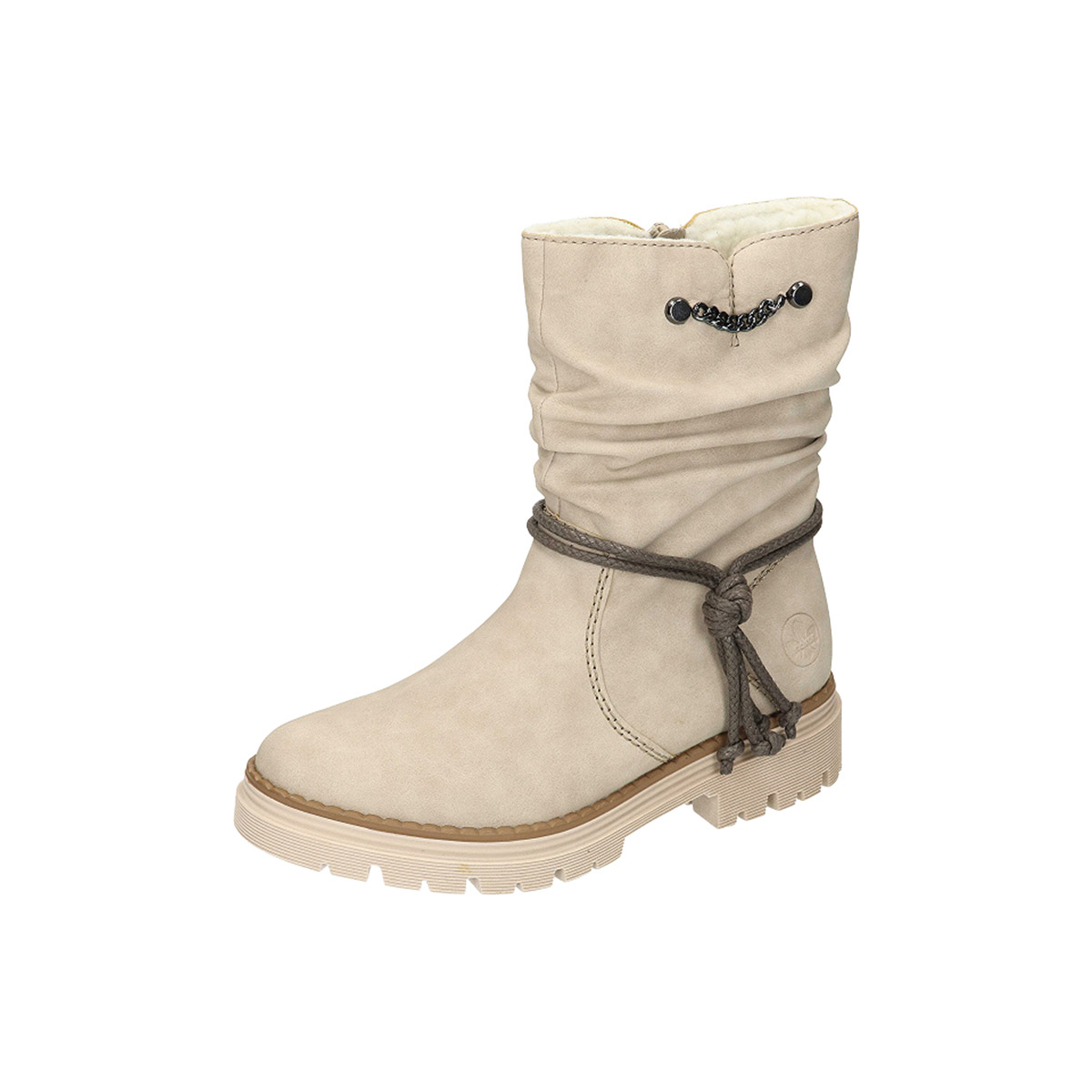 Winterstiefeletten Warmfutter beige