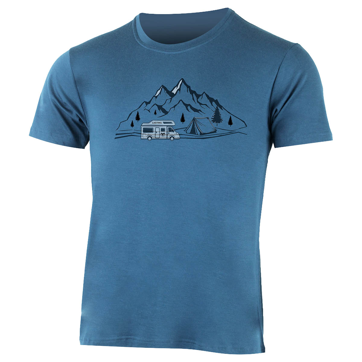 T-Shirt Rundhals Albi mit Bergprint
